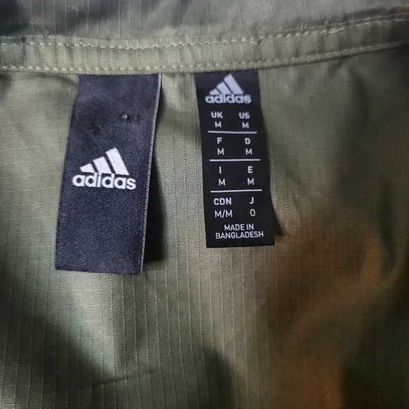 Adidas Green Mens Windbreaker Size M - Picture 5 of 8